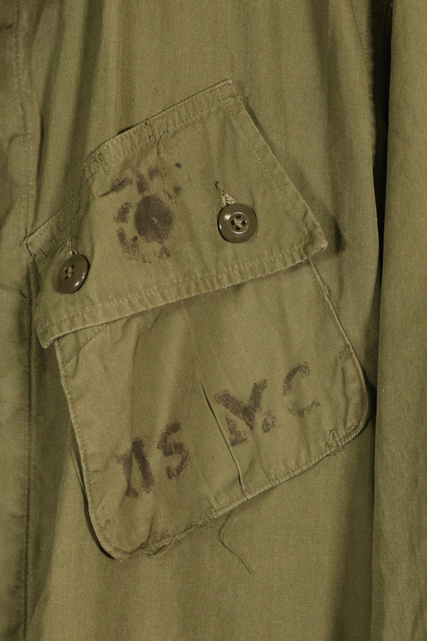 1963 Contract, M-R, USMC, 1st Model Jungle Fatigue Jacket, Almost Unused, Used