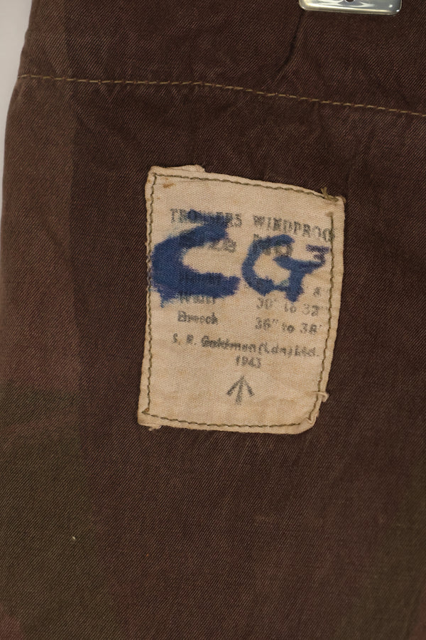 Real British Army SAS Trousers WINDPROOF Camouflage Pants Size No.3 Used