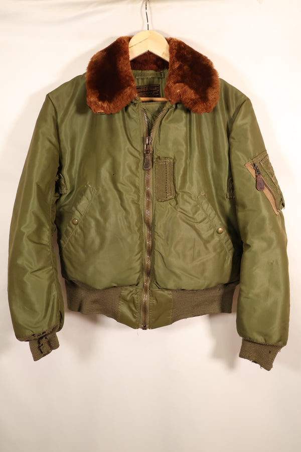 Late 1940s–Early 1950s, U.S. Air Force, B-15C Flight Jacket, Rare Green Version, Used