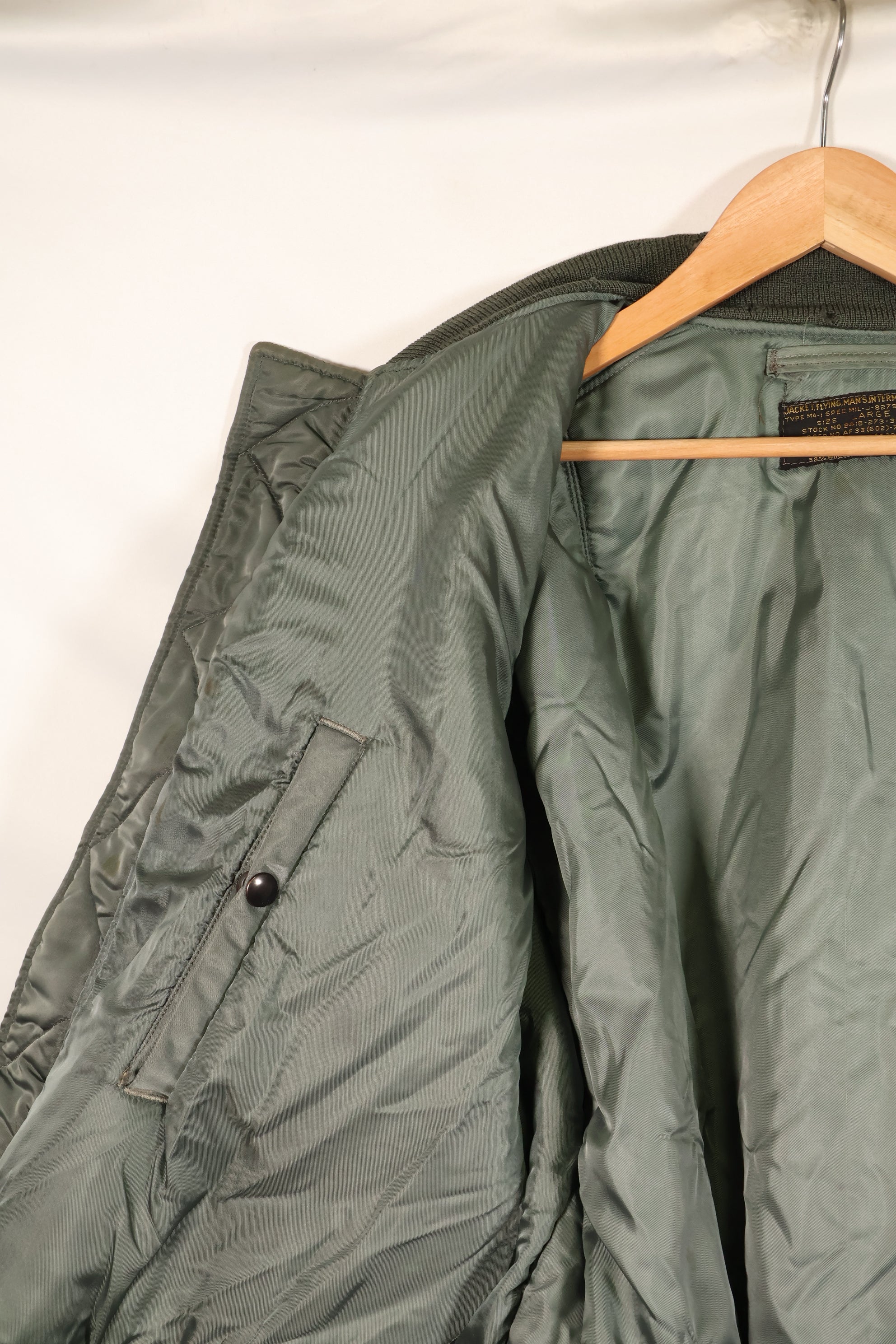 1950s LARGE U.S. Air Force Early Model MA-1 Flight Jacket, Intermediate, Used