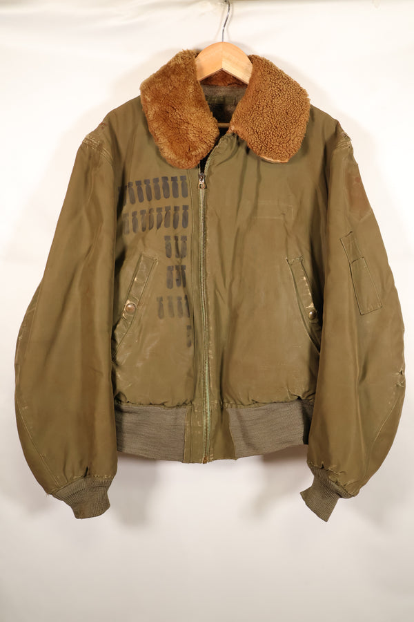 1940s, Size 42, WWII, U.S. Army Air Forces, B-15 Flight Jacket, Calendar-finished fabric, Used
