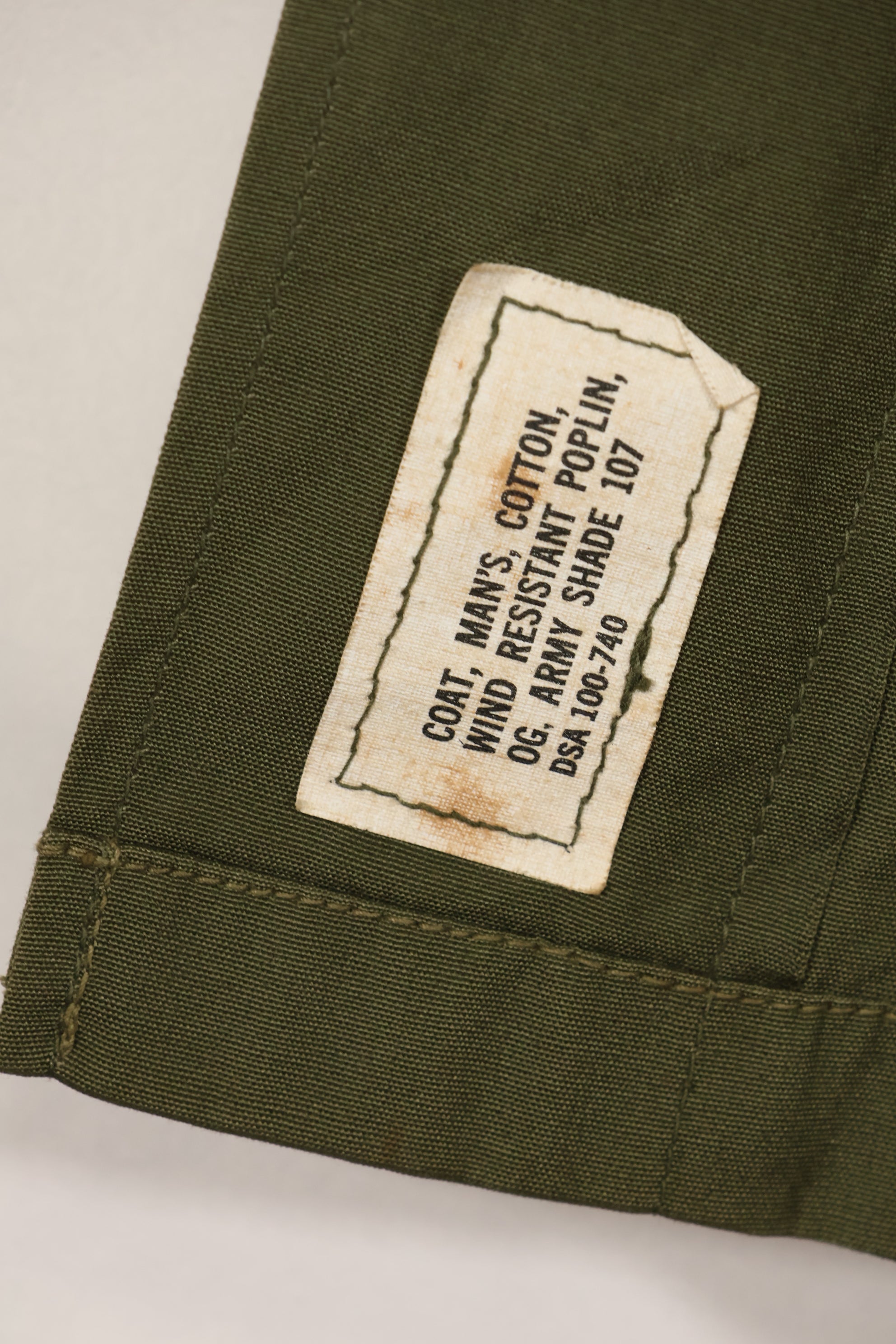 Circa 1965-1966 2nd Model Jungle Fatigue Jacket in good condition, missing size tag.