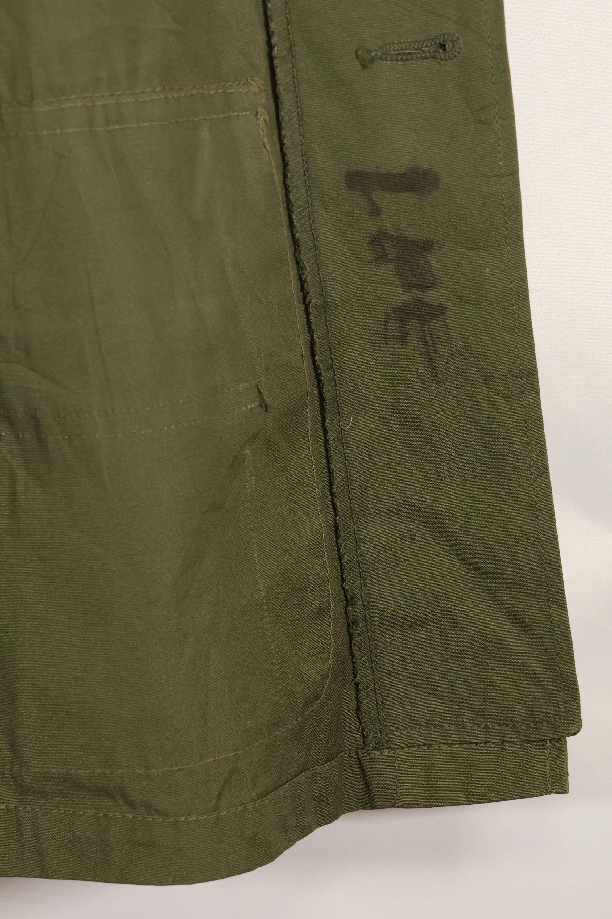 Circa 1965-1966 2nd Model Jungle Fatigue Jacket in good condition, missing size tag.