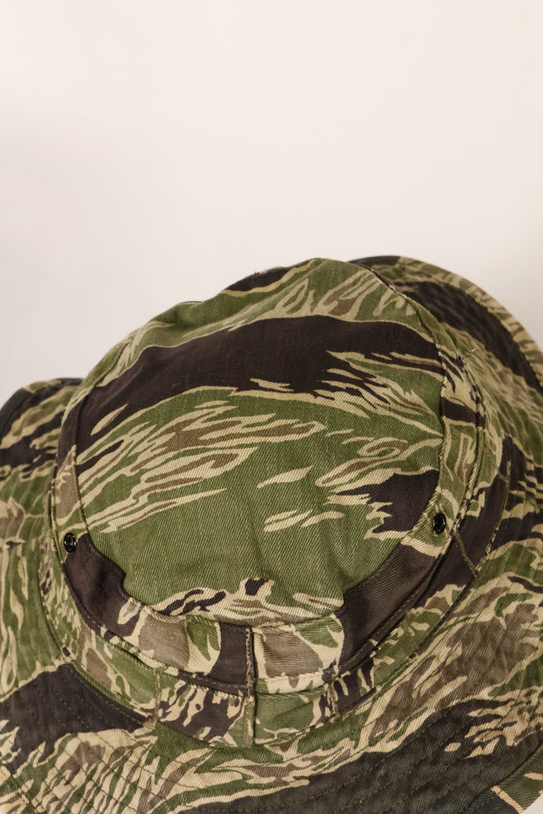 Mid-1960s Okinawa Tiger Pattern CISO Cut Tiger Stripe Booney Hat Size S Used