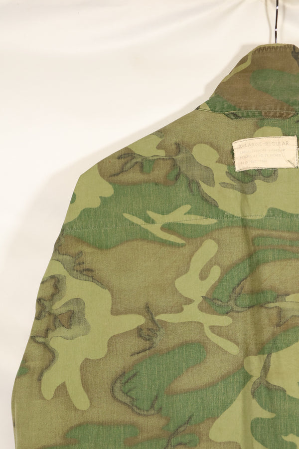 Circa 1966-67 X-L-R Non Ripstop Early Print ERDL Fatigue Jacket Used