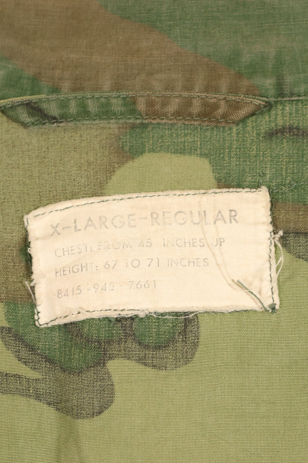 Circa 1966-67 X-L-R Non Ripstop Early Print ERDL Fatigue Jacket Used