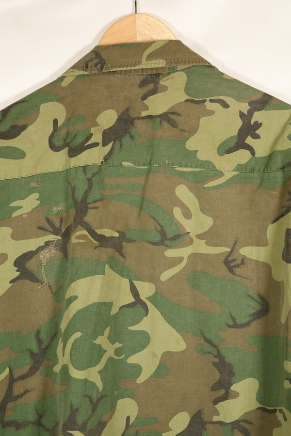 Circa 1966-67 X-L-R Non Ripstop Early Print ERDL Fatigue Jacket Used