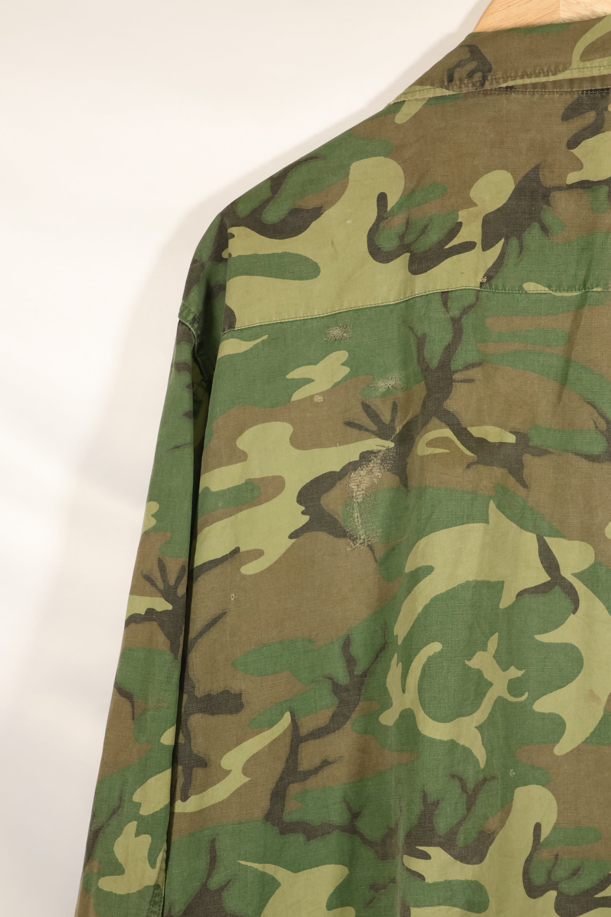 Circa 1966-67 X-L-R Non Ripstop Early Print ERDL Fatigue Jacket Used