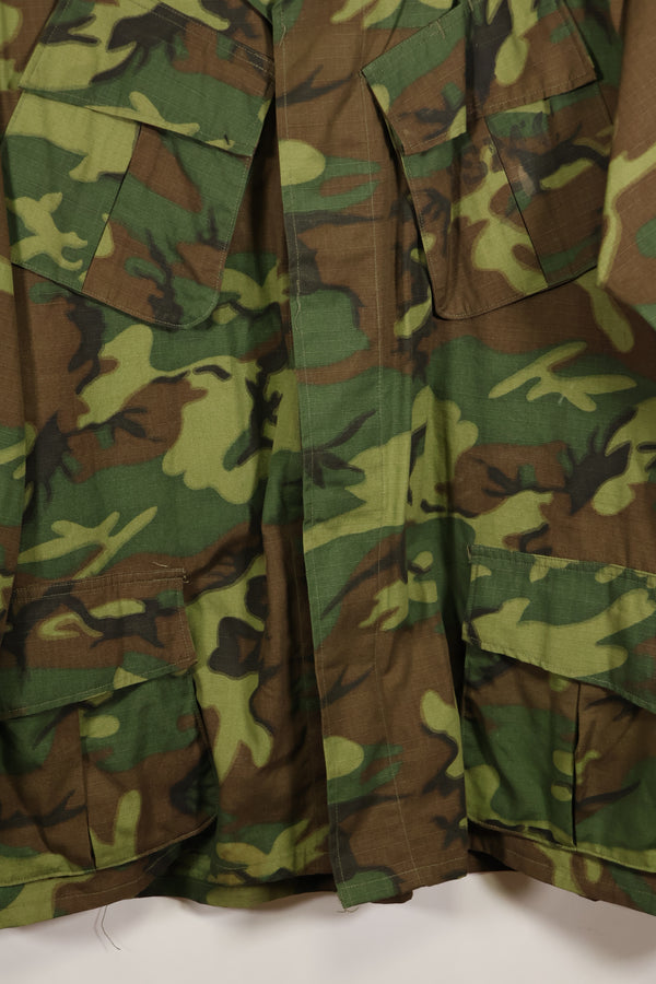 1970 Contract Deadstock X-L-R ERDL Green Leaf Camouflage Jungle Fatigue Jacket