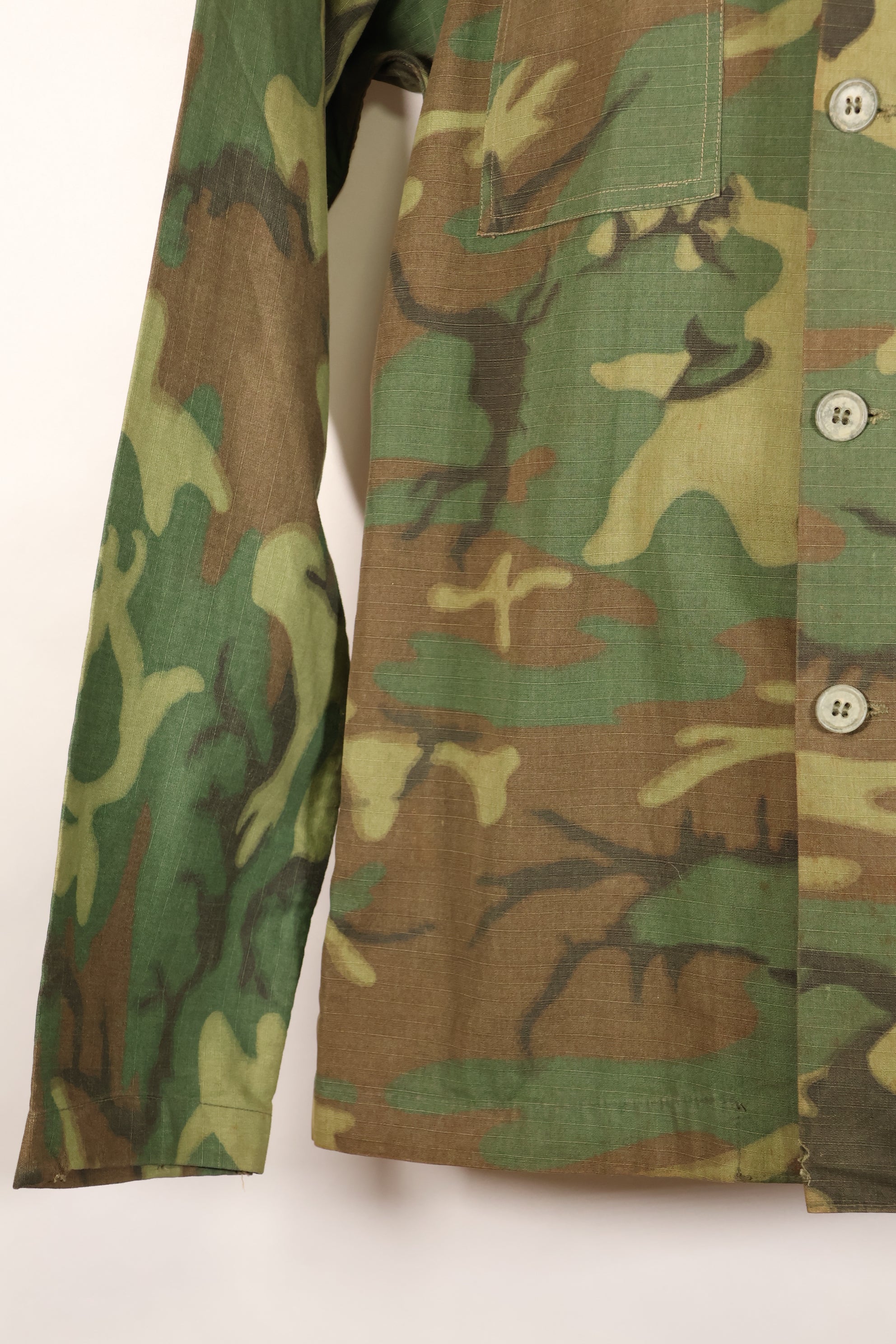 Late 1960s, South Vietnamese Army, BDQ, M59, ERDL, ripstop fabric, shirt, used