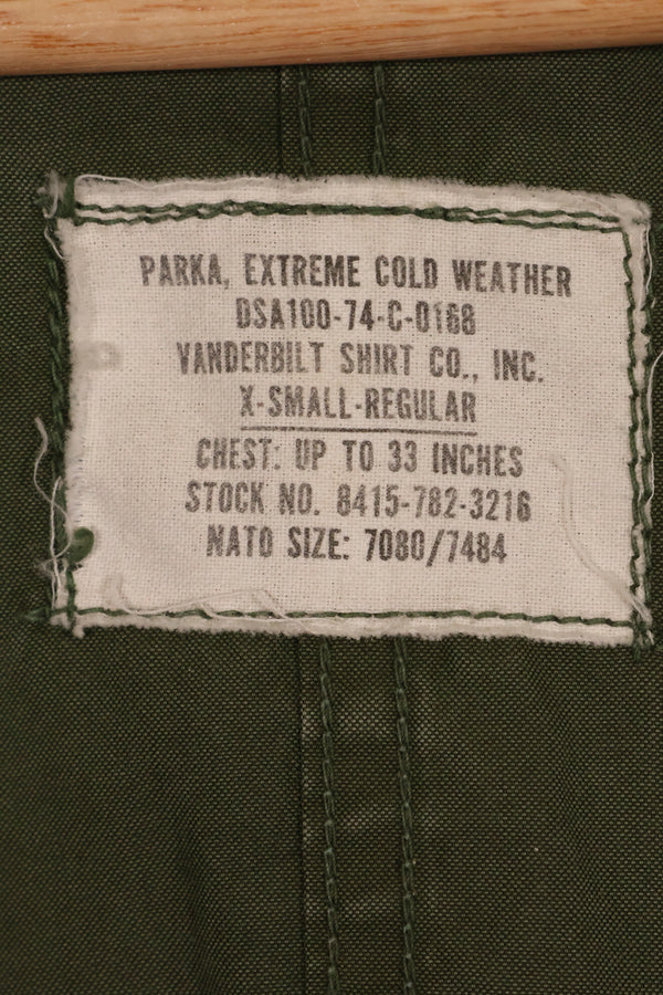 1974 Contract X-S-R M65 Field Parka Shell Only Used A