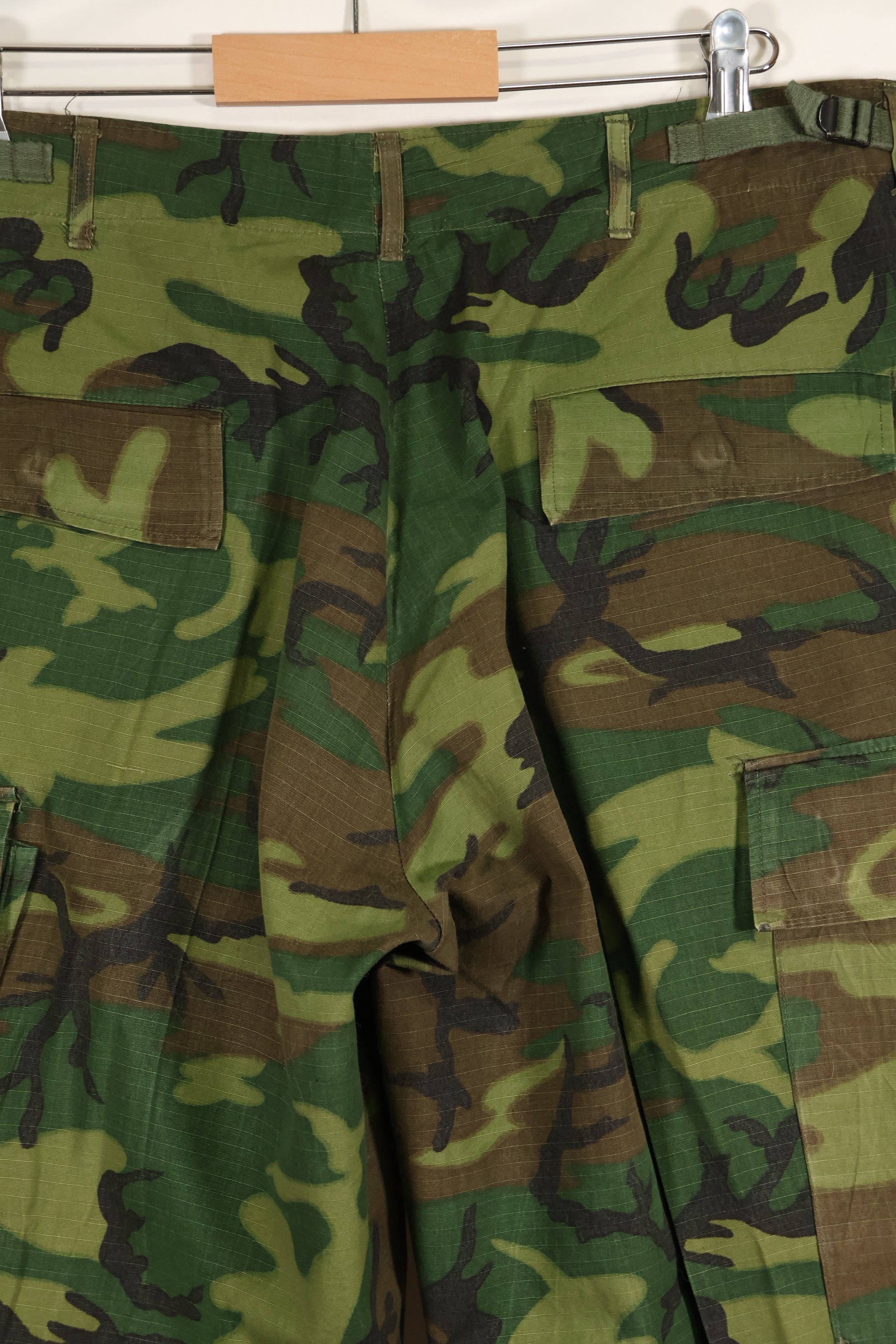 1968 Contract Ripstop ERDL Camouflage Jungle Fatigue Pants M-R Good Condition Used