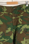 1969 Contract M-S Ripstop ERDL Camouflage Jungle Fatigue Pants, faded, used.
