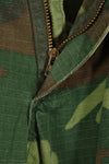 1969 Contract M-S Ripstop ERDL Camouflage Jungle Fatigue Pants, faded, used.