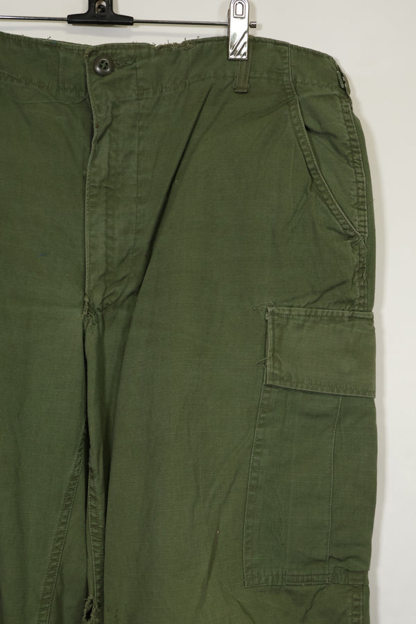 1968-69 Contract 4th Model Ripstop Jungle Fatigue Pants L-L Used