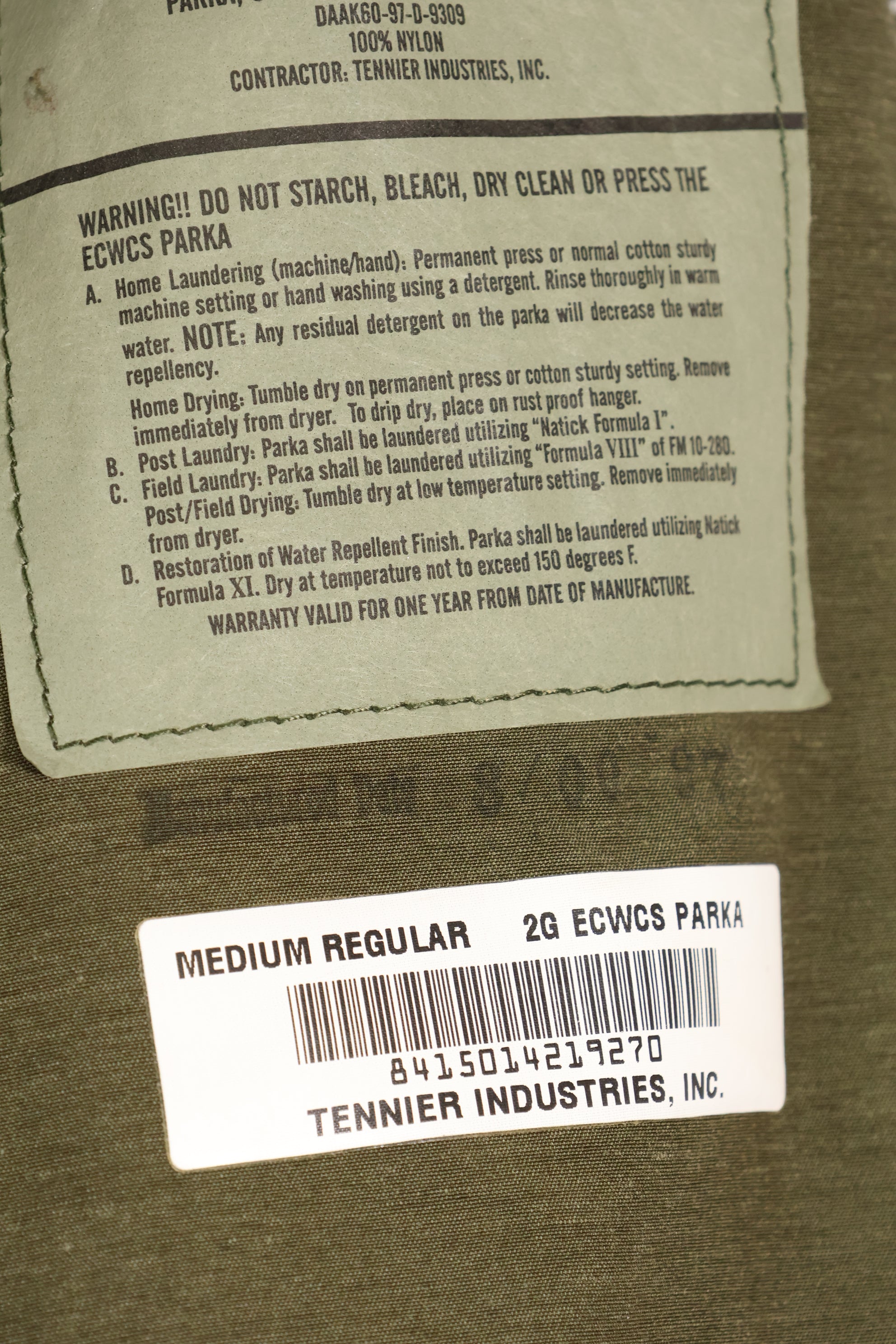 1997 Contract M-R U.S. Army Woodland Camouflage ECWCS Gen1 Gore-Tex Hoodie, Used