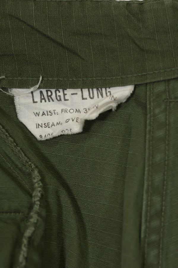 1968-69 Contract 4th Model Ripstop Jungle Fatigue Pants L-L Used