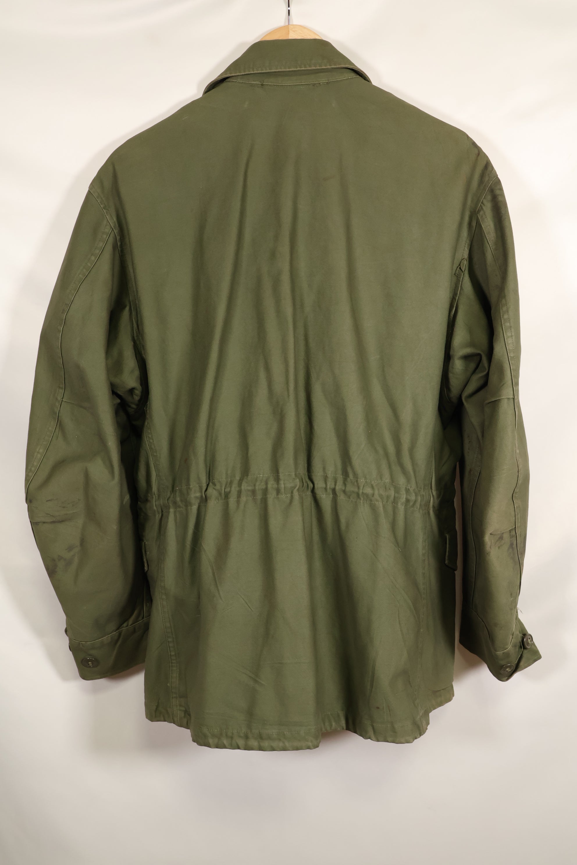 1960 Contract S-S U.S. Army M51 Field Jacket, stained, used.