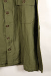 1950年代後半　MEDIUM　アメリカ軍　初期型　OG-107　ユーティリティシャツ　テープ初付　中古品