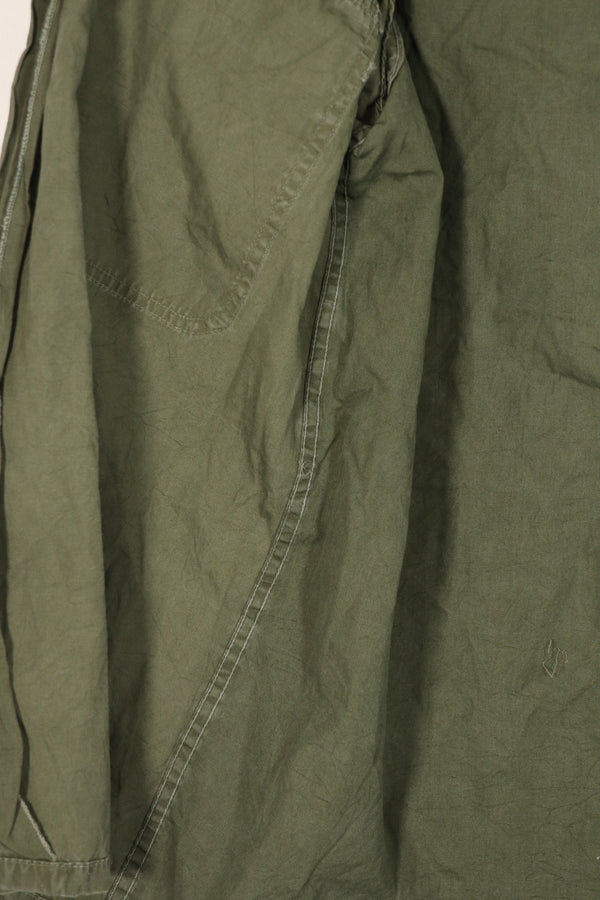 Real U.S. Army OG-107 PX utility shirt made by Poplin, used, patch retrofitted.