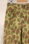 Real WWII USMC P42 HBT Frogskin camo, faded, used.