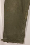 Real 1940s WWII US made British Army HBT jungle trousers, used.