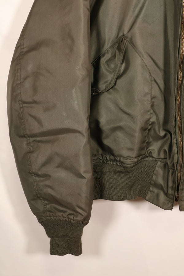 Estimated 1983 Contract, LARGE, U.S. Navy, CWU-45P Flight Jacket with Pleats, Used