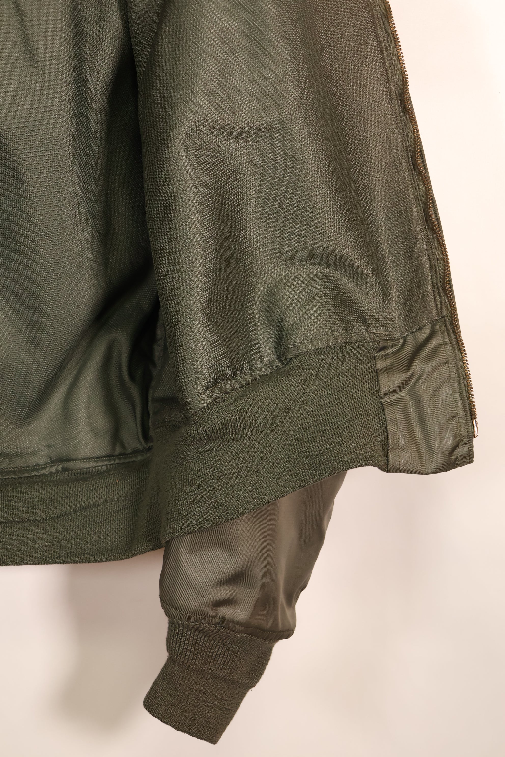 Estimated 1983 Contract, LARGE, U.S. Navy, CWU-45P Flight Jacket with Pleats, Used