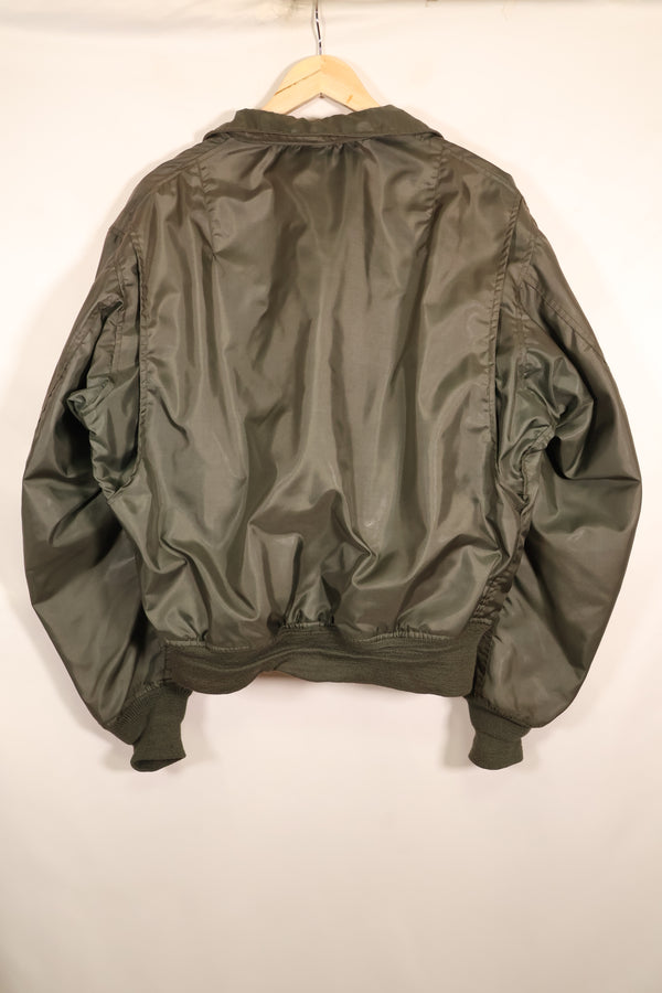 Estimated 1983 Contract, LARGE, U.S. Navy, CWU-45P Flight Jacket with Pleats, Used