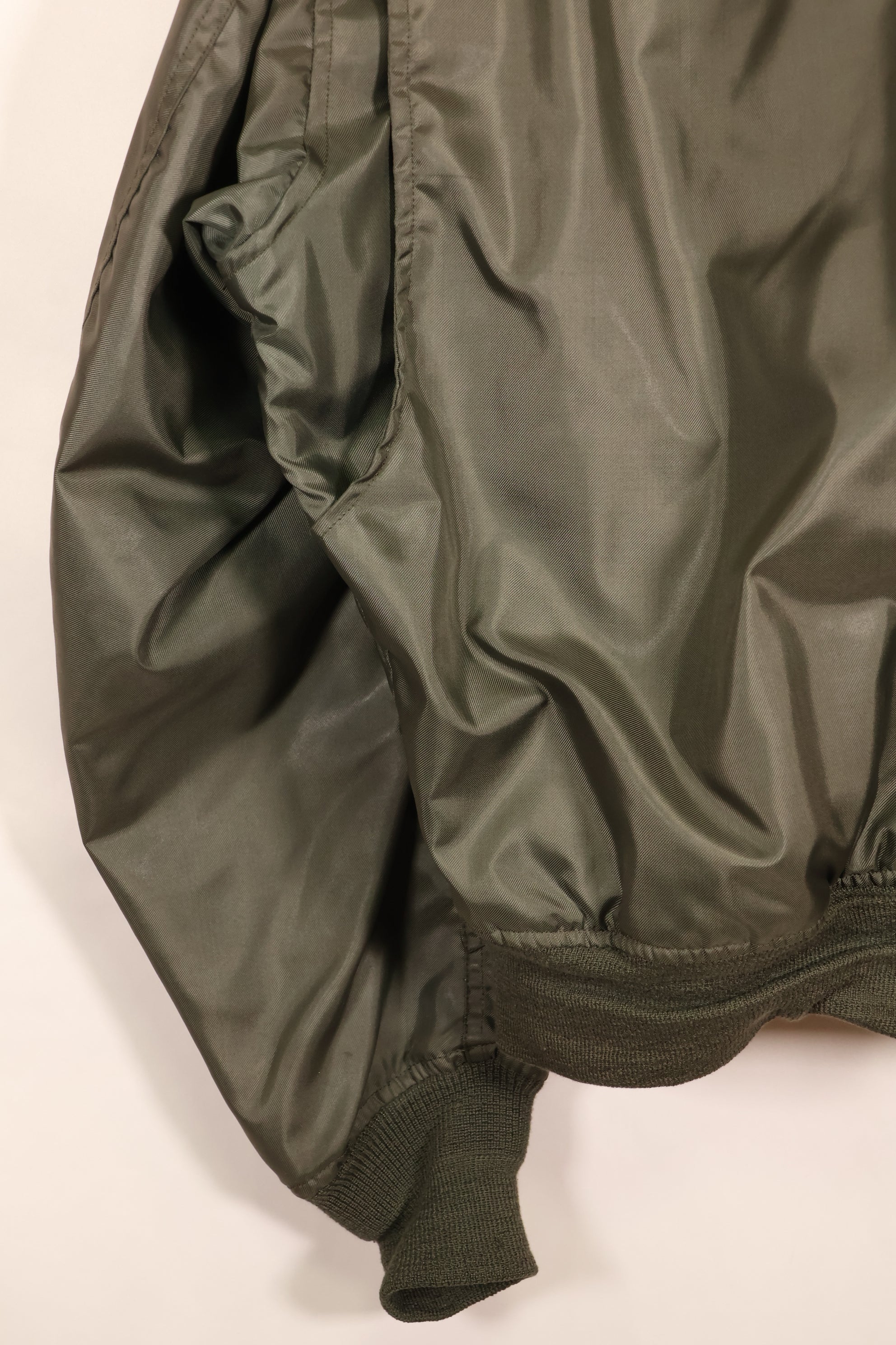 Estimated 1983 Contract, LARGE, U.S. Navy, CWU-45P Flight Jacket with Pleats, Used