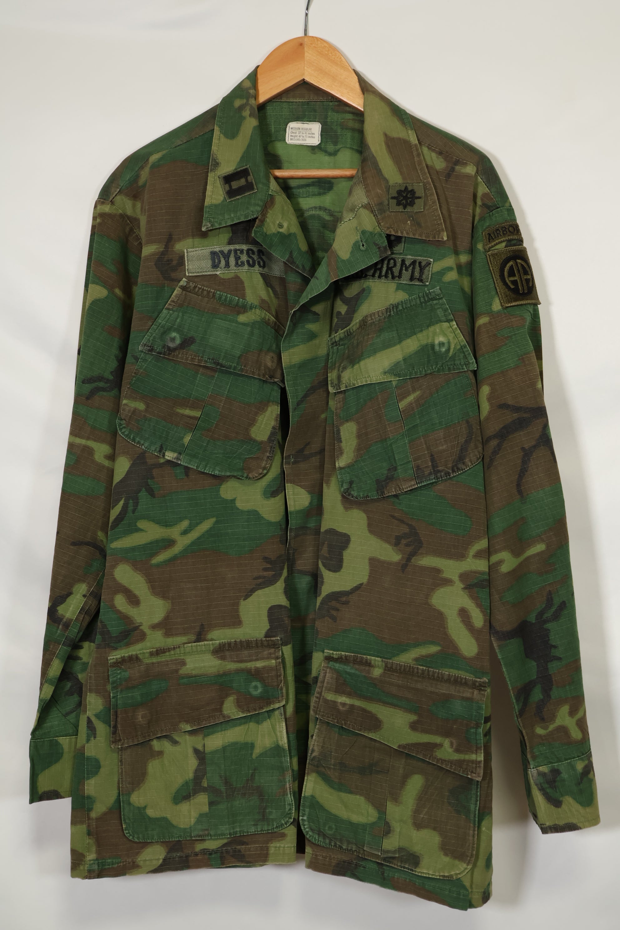1969 Contract Ripstop Fabric ERDL Camouflage 82nd Airborne Division Fa