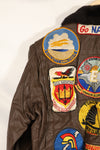 1977 Contract US Navy G-1 Flight Jacket with patches, size 40, good condition.