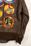 1977 Contract US Navy G-1 Flight Jacket with patches, size 40, good condition.