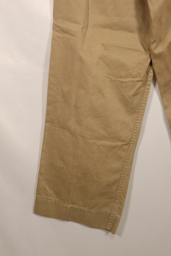 Real WWII 1940s US Army Cotton Chino Pants Used The Great Escape