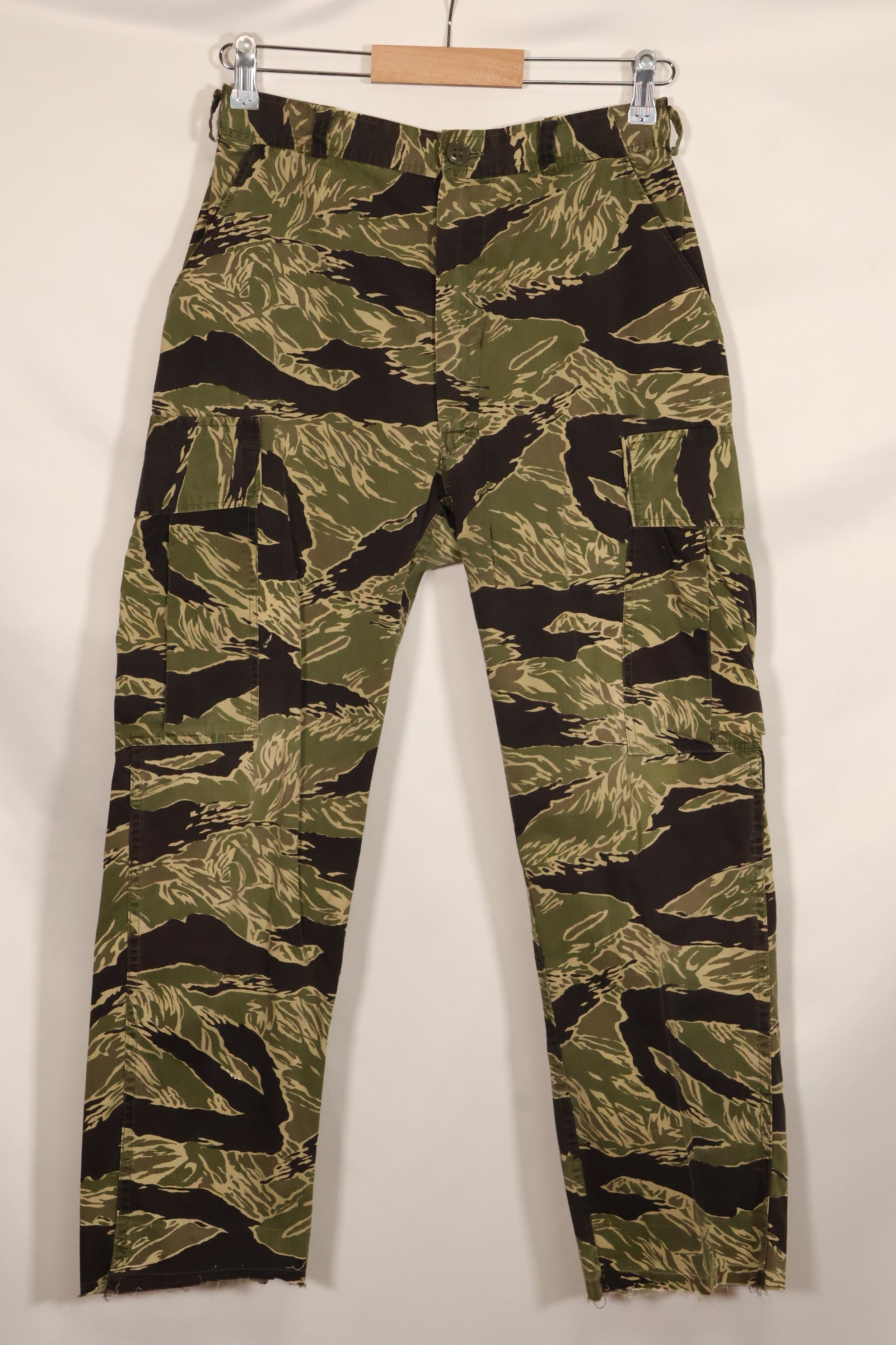 1960s lightweight fabric Okinawa Tiger jungle fatigues cut pants, used.