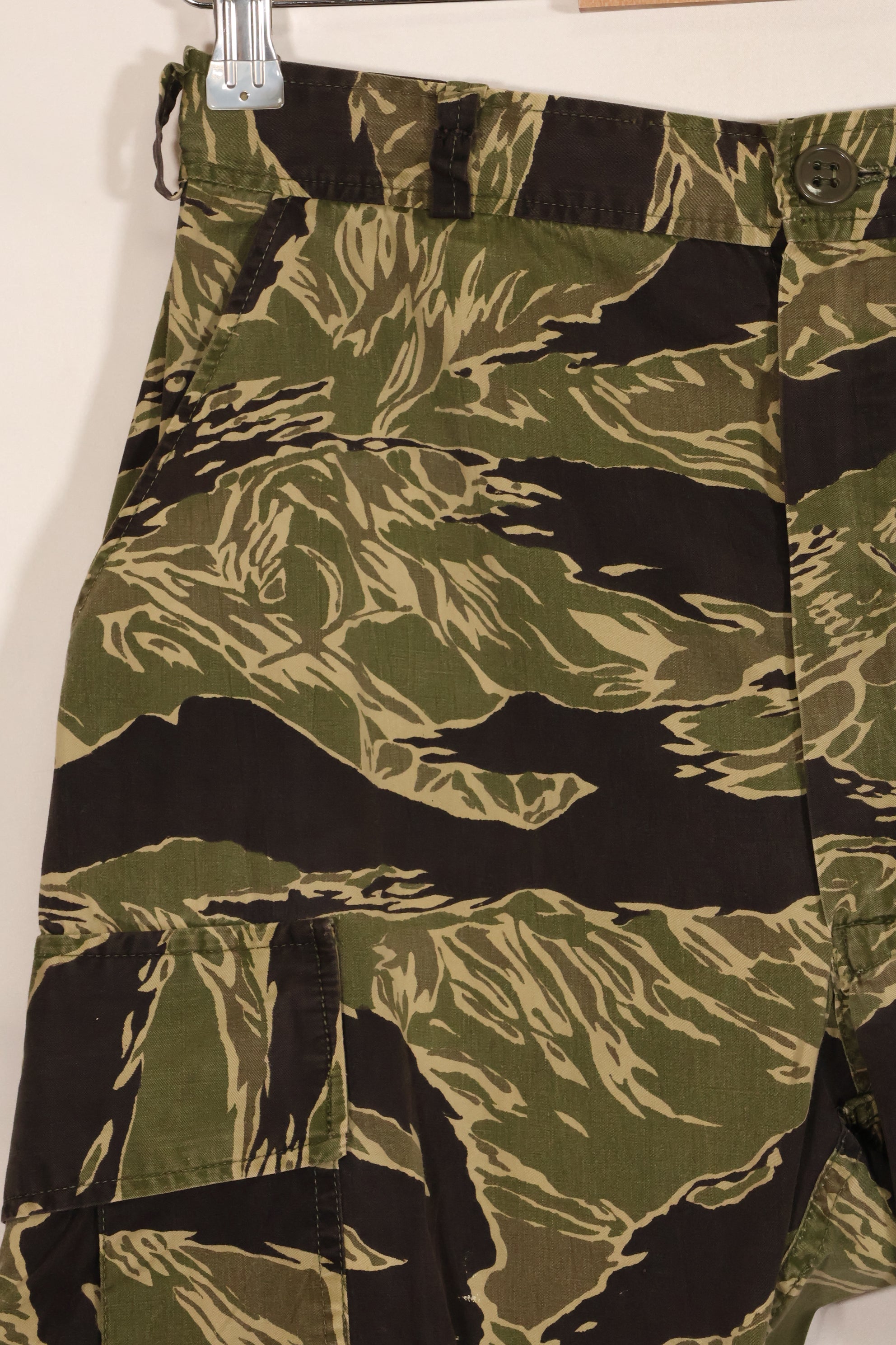 1960s lightweight fabric Okinawa Tiger jungle fatigues cut pants, used.