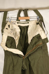 1951 Contract L-R M51 Cotton Field Pants with suspenders, used.