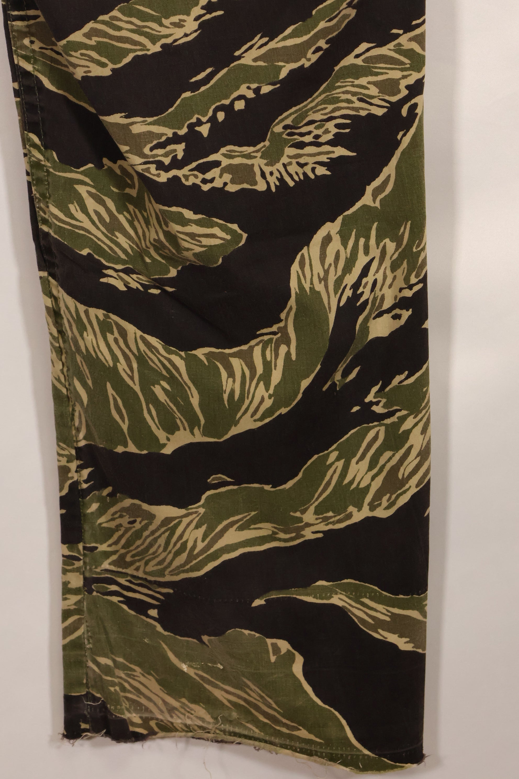 1960s lightweight fabric Okinawa Tiger jungle fatigues cut pants, used.
