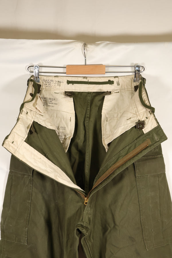 1951 Contract S-R M51 Cotton Field Pants with suspenders, used.