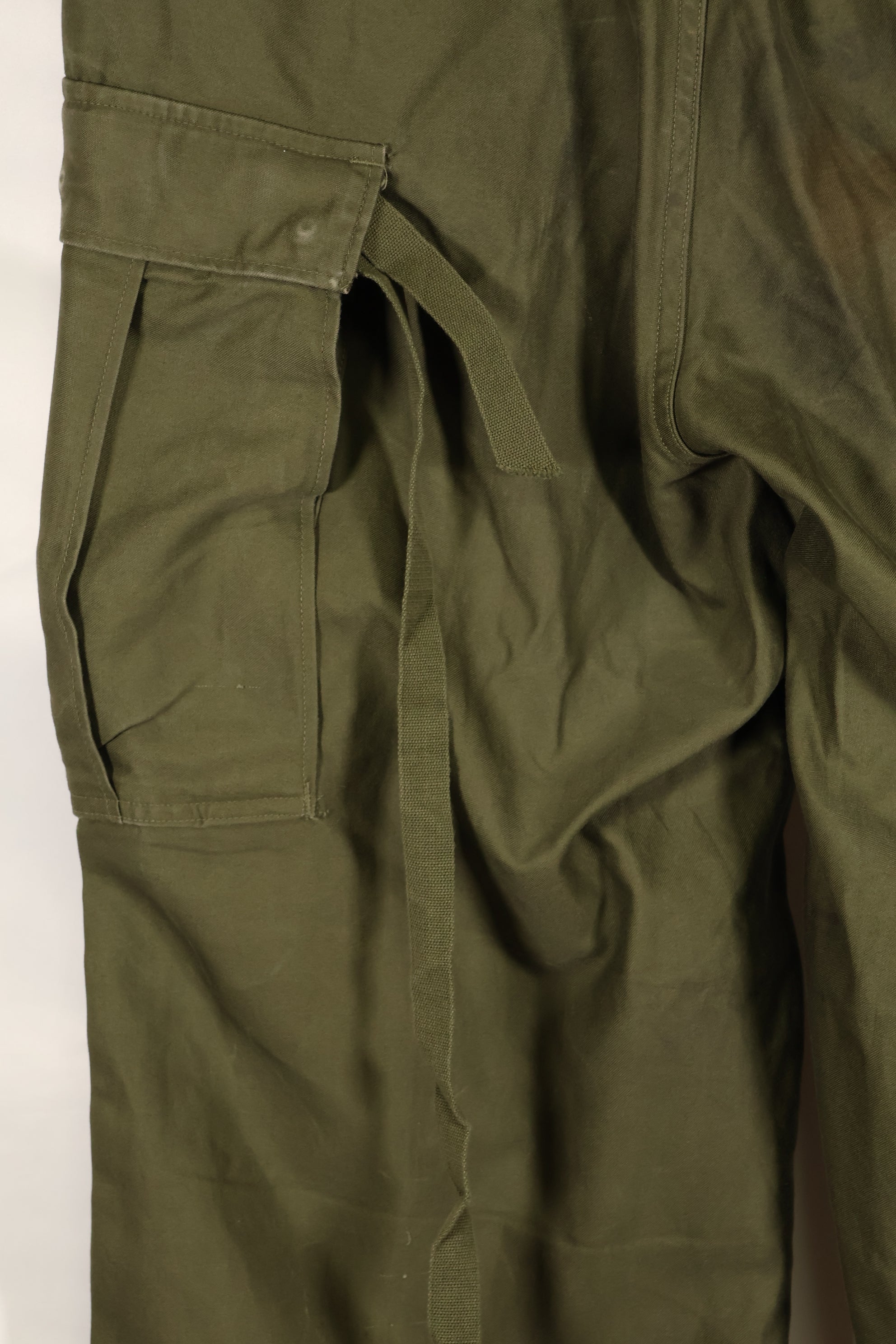 1951 Contract S-R M51 Cotton Field Pants with suspenders, used.