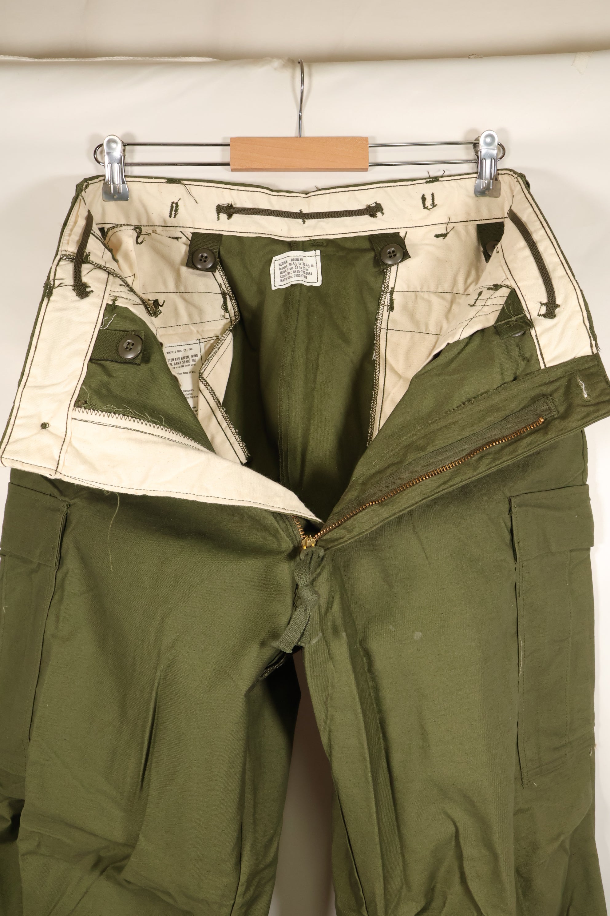 1974年契約　M-R　アメリカ軍　M65 フィールドパンツ　状態良い