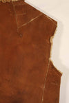 Civilian 1960s-70s sheepskin vest, used, scratches, stains.