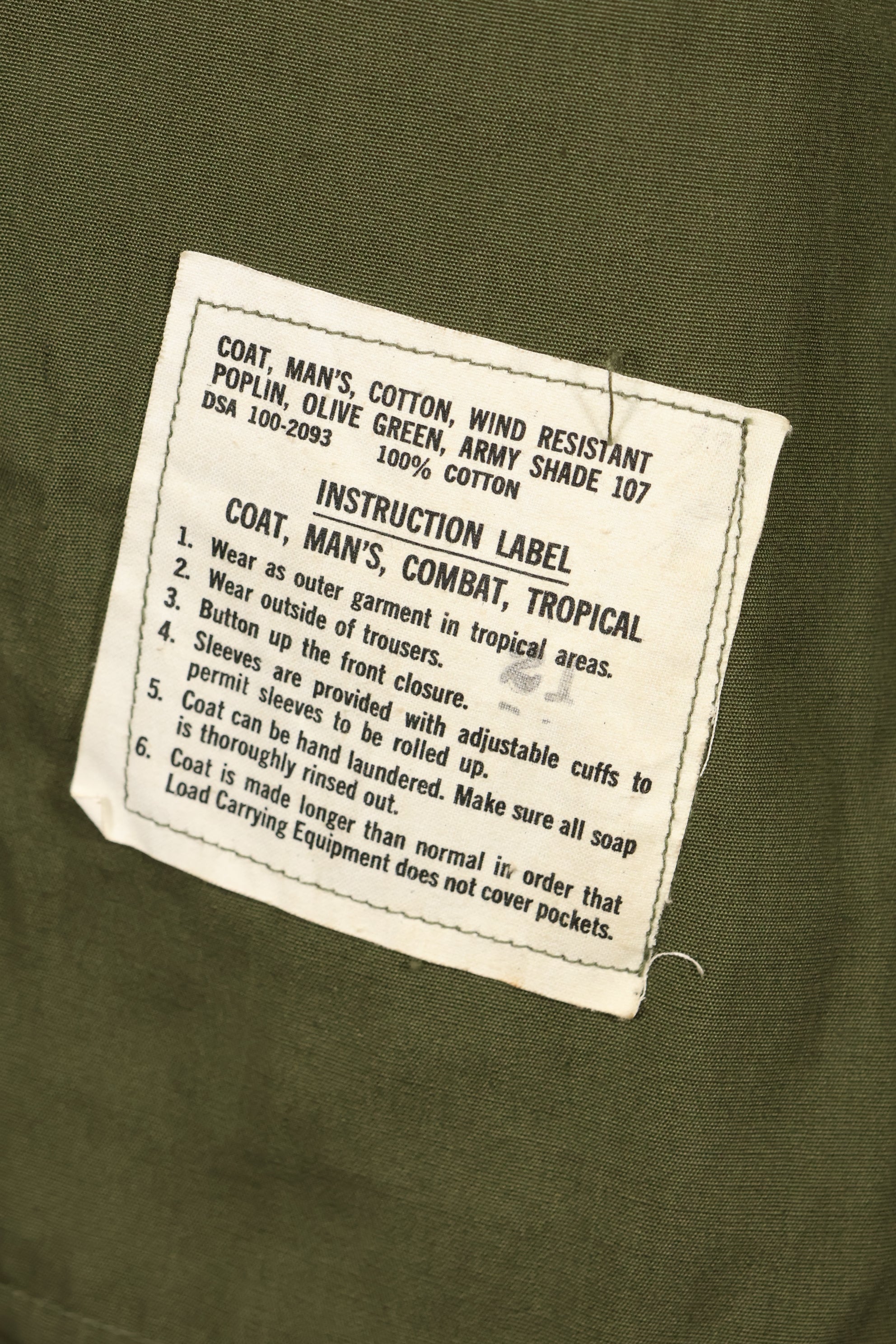 1966-67 Contract Deadstock M-R 3rd Model Jungle Fatigue Jacket Non Rip