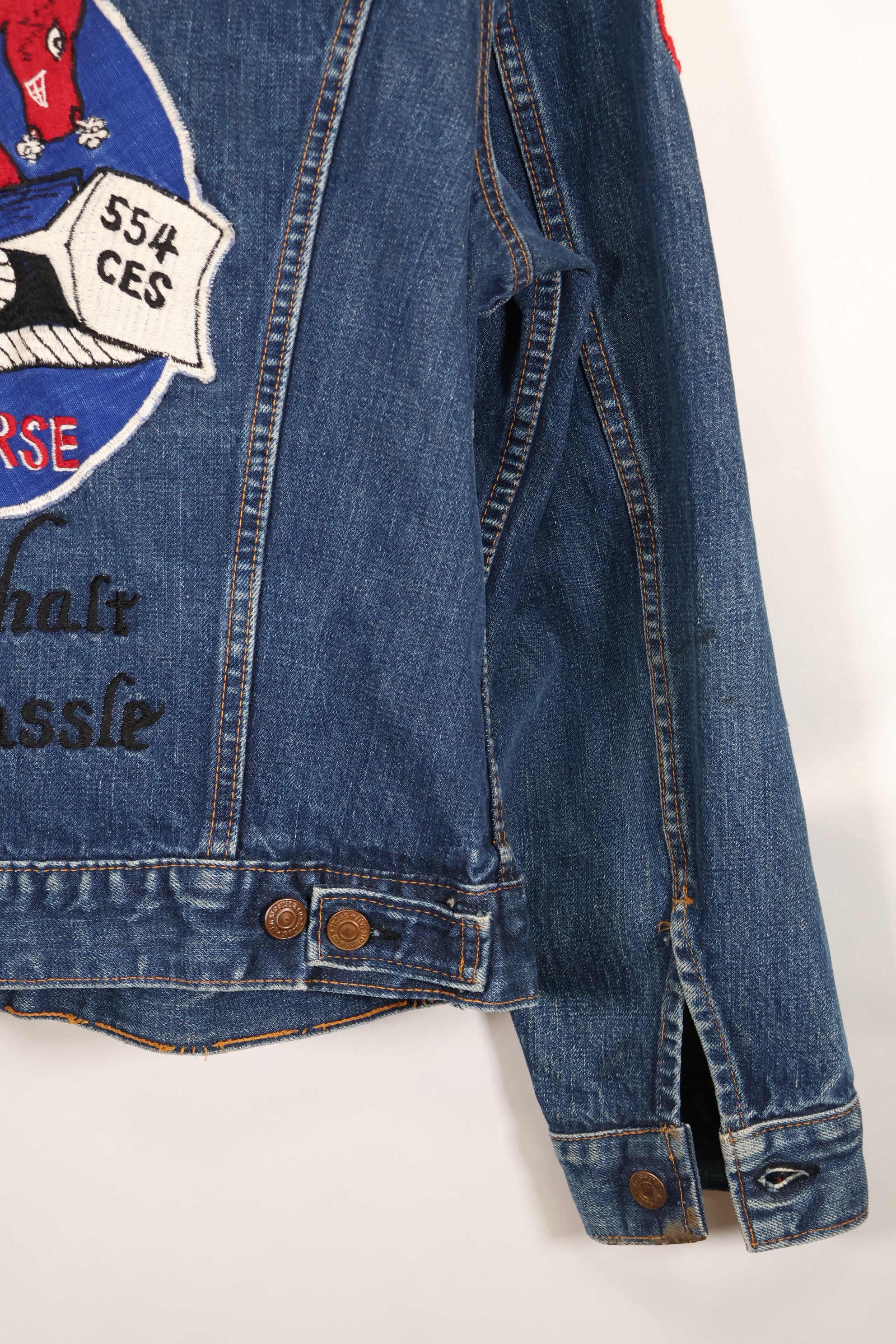 Late 1970s, U.S. Air Force The 12th Commandment Tour Jacket, Levis 70505 Big E, Used