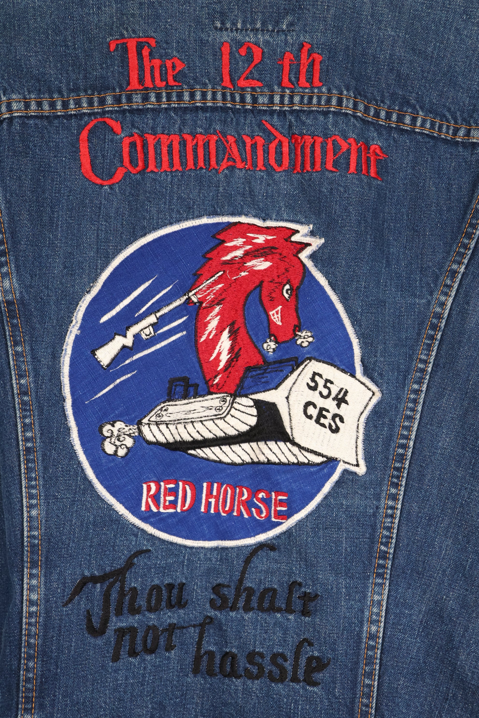 Late 1970s, U.S. Air Force The 12th Commandment Tour Jacket, Levis 70505 Big E, Used