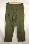 Circa 1967 L-R Non Rip 3rd Model Jungle Fatigue Pants, good condition, used.