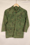 Real 1960s ARVN locally made camouflage shirt, worn, used.