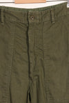 Early 1960s OG-107 utility pants, baker pants, zipper fly, used.