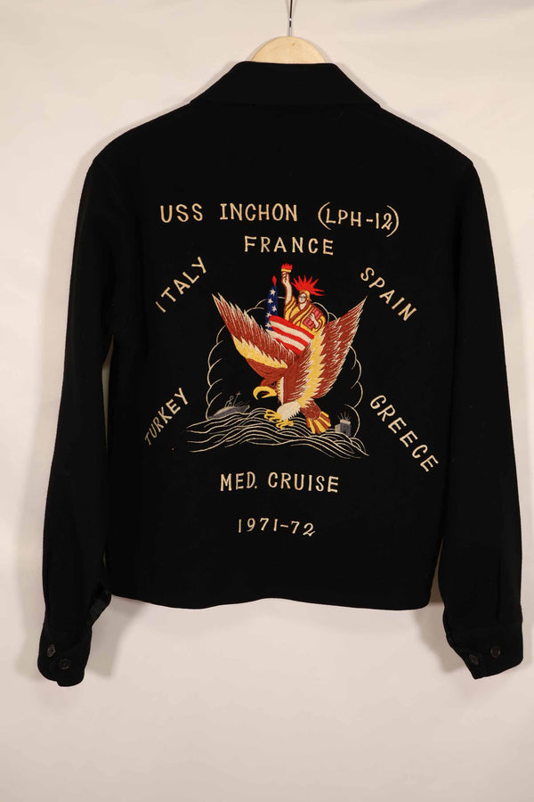 Real 1971-1972 US Navy Tour Jacket USS INCHON Used