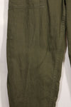 Early 1960s OG-107 utility pants, baker pants, zipper fly, used.
